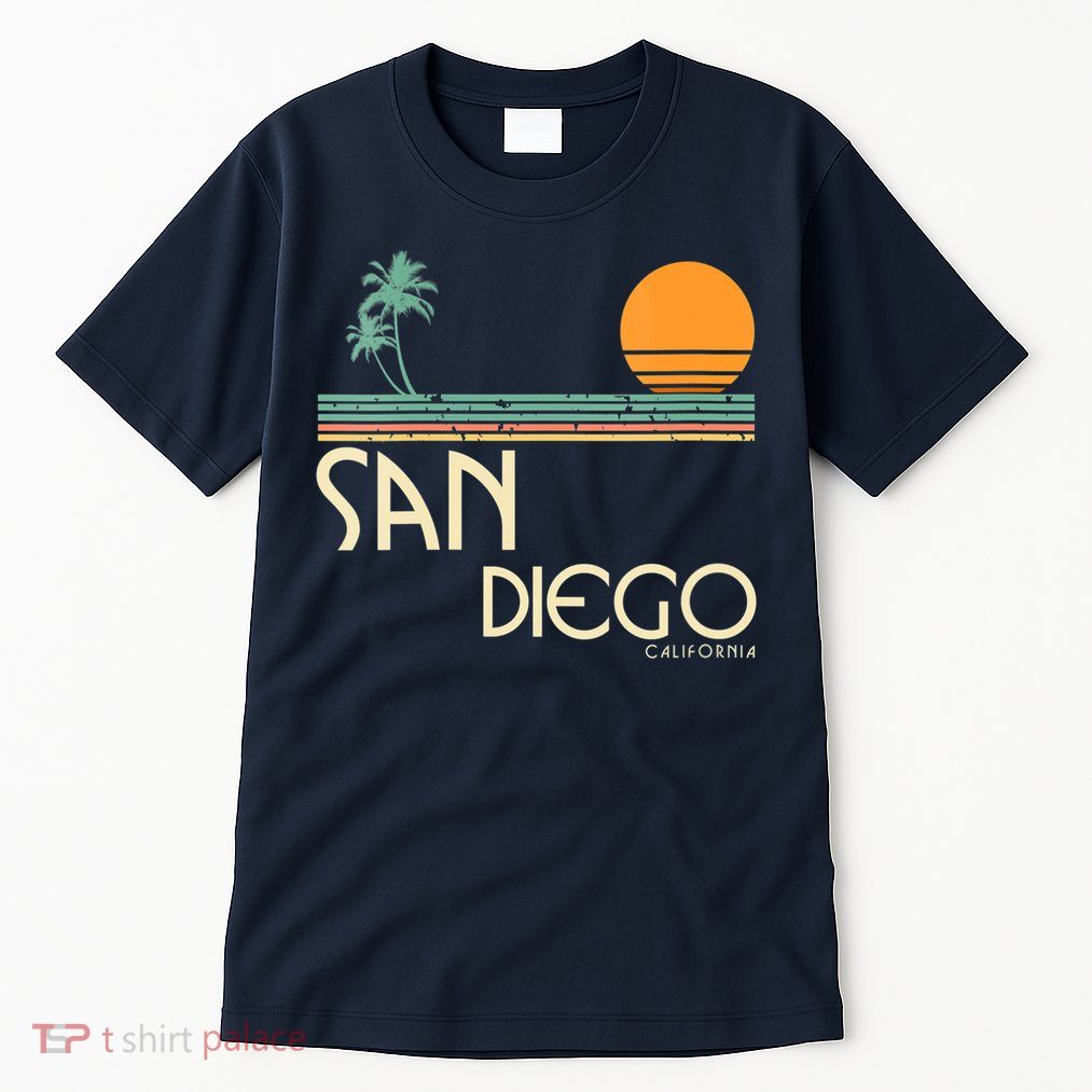 Vintage San Diego California Sunset Palms Tall T-Shirt
