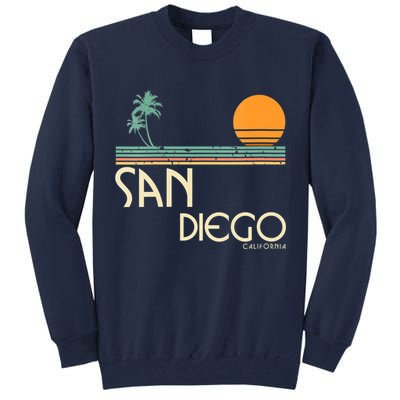 Vintage San Diego California Sunset Palms Tall Sweatshirt
