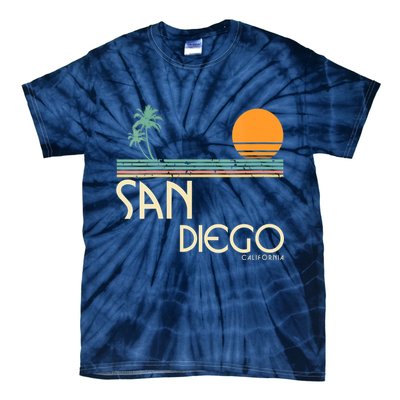 Vintage San Diego California Sunset Palms Tie-Dye T-Shirt
