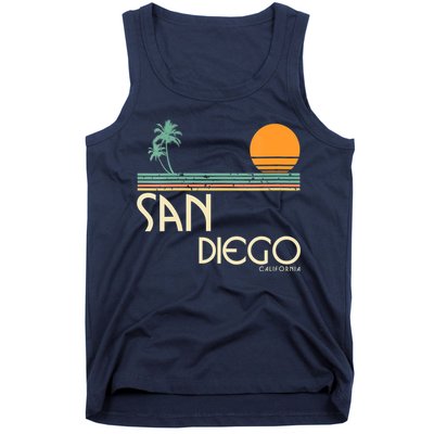 Vintage San Diego California Sunset Palms Tank Top