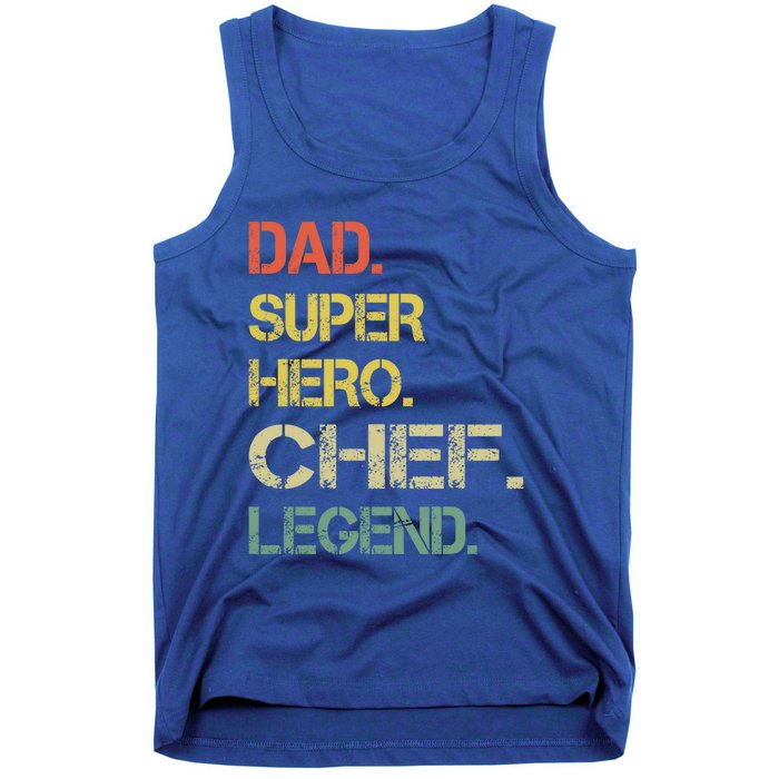 Vintage Style Dad Hero Chef Legend Fathers Day Gift Tank Top