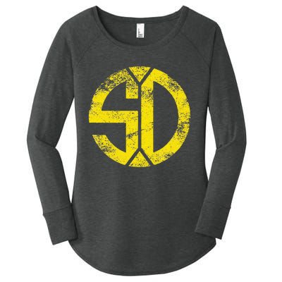 Vintage San Diego SD Home Monogram Game Day Padre Women's Perfect Tri Tunic Long Sleeve Shirt