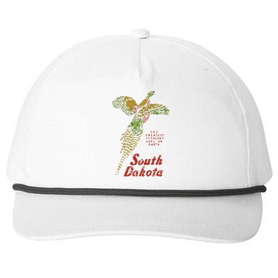 Vintage South Dakota Pheasant Snapback Five-Panel Rope Hat