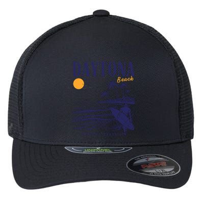 Vintage Surfing Daytona Beach Florida // Retro Surfer // SurferS Paradi Flexfit Unipanel Trucker Cap