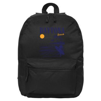 Vintage Surfing Daytona Beach Florida // Retro Surfer // SurferS Paradi 16 in Basic Backpack