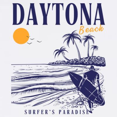 Vintage Surfing Daytona Beach Florida // Retro Surfer // SurferS Paradi T-Shirt