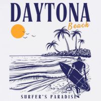 Vintage Surfing Daytona Beach Florida // Retro Surfer // SurferS Paradi T-Shirt