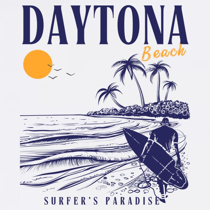 Vintage Surfing Daytona Beach Florida // Retro Surfer // SurferS Paradi T-Shirt