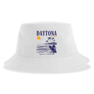 Vintage Surfing Daytona Beach Florida // Retro Surfer // SurferS Paradi Sustainable Bucket Hat