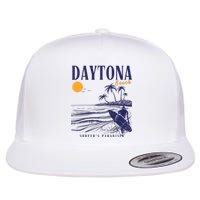 Vintage Surfing Daytona Beach Florida // Retro Surfer // SurferS Paradi Flat Bill Trucker Hat