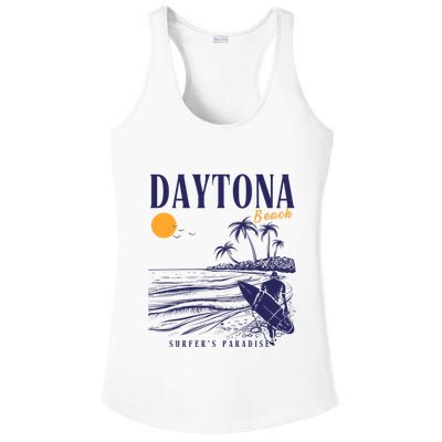 Vintage Surfing Daytona Beach Florida // Retro Surfer // SurferS Paradi Ladies PosiCharge Competitor Racerback Tank