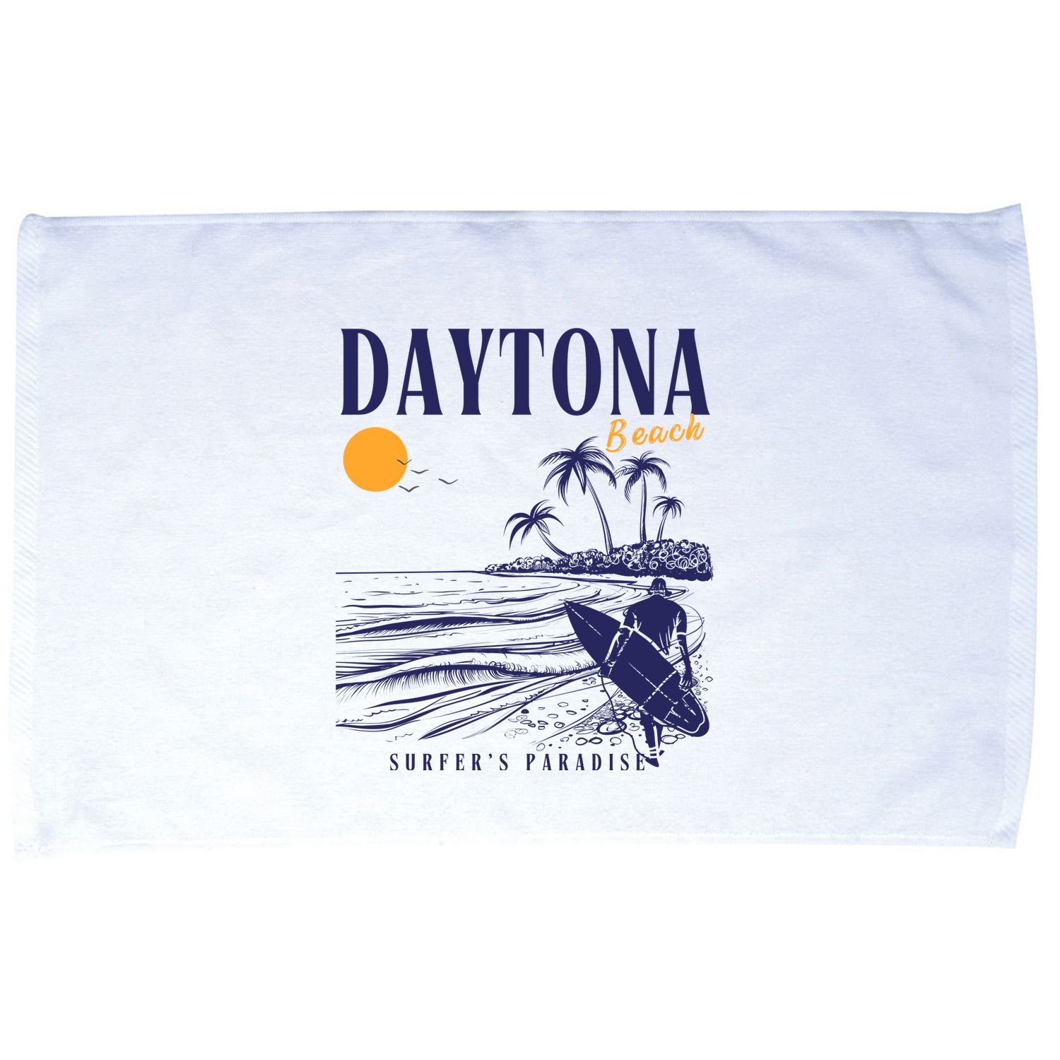 Vintage Surfing Daytona Beach Florida // Retro Surfer // SurferS Paradi Microfiber Hand Towel