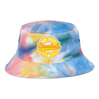 Vintage San Diego SD Baseball Game Day Padre Tie Dye Newport Bucket Hat