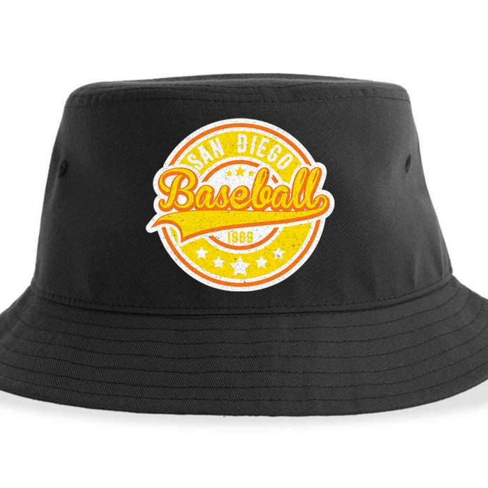 Vintage San Diego SD Baseball Game Day Padre Sustainable Bucket Hat