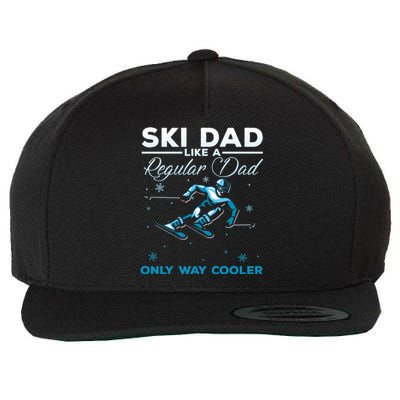 Vintage Ski Dad Like A Regular Dad Only Way Cooler Skiing Gift Wool Snapback Cap