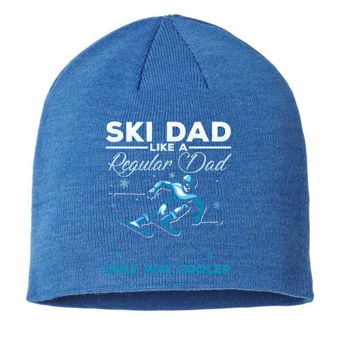 Vintage Ski Dad Like A Regular Dad Only Way Cooler Skiing Gift Sustainable Beanie