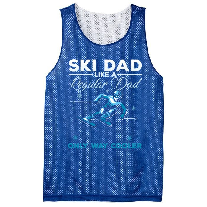 Vintage Ski Dad Like A Regular Dad Only Way Cooler Skiing Gift Mesh Reversible Basketball Jersey Tank