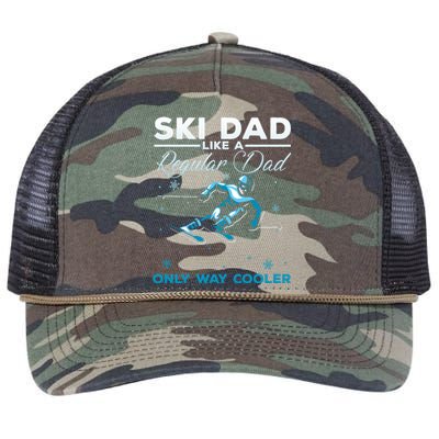 Vintage Ski Dad Like A Regular Dad Only Way Cooler Skiing Gift Retro Rope Trucker Hat Cap