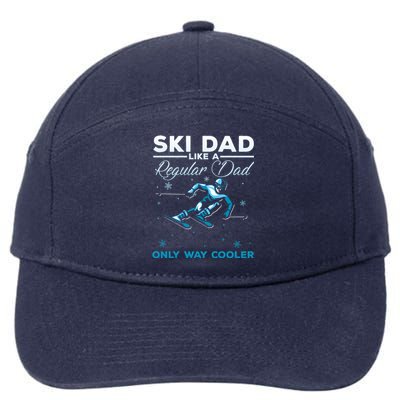 Vintage Ski Dad Like A Regular Dad Only Way Cooler Skiing Gift 7-Panel Snapback Hat