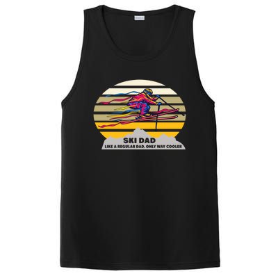 Vintage Ski Dad Like Regular Dad Only Way Cooler Winter Gift PosiCharge Competitor Tank