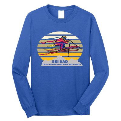 Vintage Ski Dad Like Regular Dad Only Way Cooler Winter Gift Long Sleeve Shirt