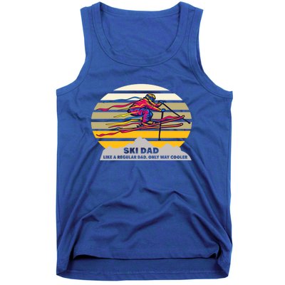 Vintage Ski Dad Like Regular Dad Only Way Cooler Winter Gift Tank Top