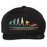 Vintage Swimming Evolution Swim Funny Swimmer Wool Snapback Cap