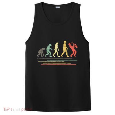 Vintage Saxophonist Evolution Saxophone Player Gift PosiCharge Competitor Tank