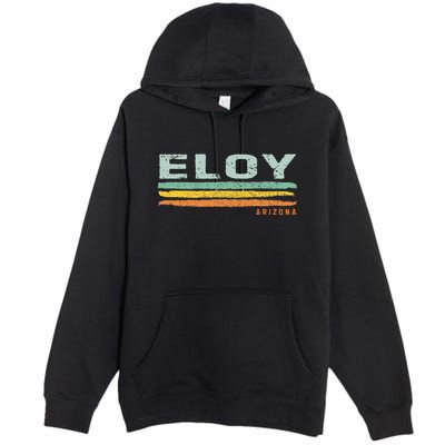 Vintage Stripes Eloy AZ Premium Pullover Hoodie