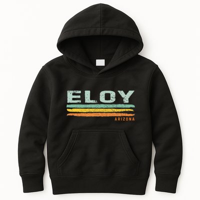 Vintage Stripes Eloy AZ Kids Hoodie