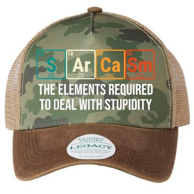 Vintage Sarcasm Elements Stupidity Chemistry Science Legacy Tie Dye Trucker Hat