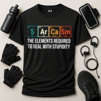 Vintage Sarcasm Elements Stupidity Chemistry Science Performance Shirt