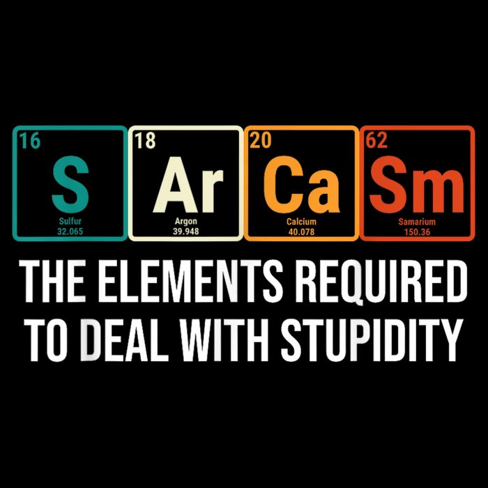 Vintage Sarcasm Elements Stupidity Chemistry Science Apron