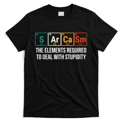 Vintage Sarcasm Elements Stupidity Chemistry Science T-Shirt