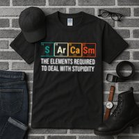 Vintage Sarcasm Elements Stupidity Chemistry Science Tall T-Shirt