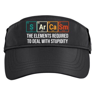 Vintage Sarcasm Elements Stupidity Chemistry Science Adult Drive Performance Visor