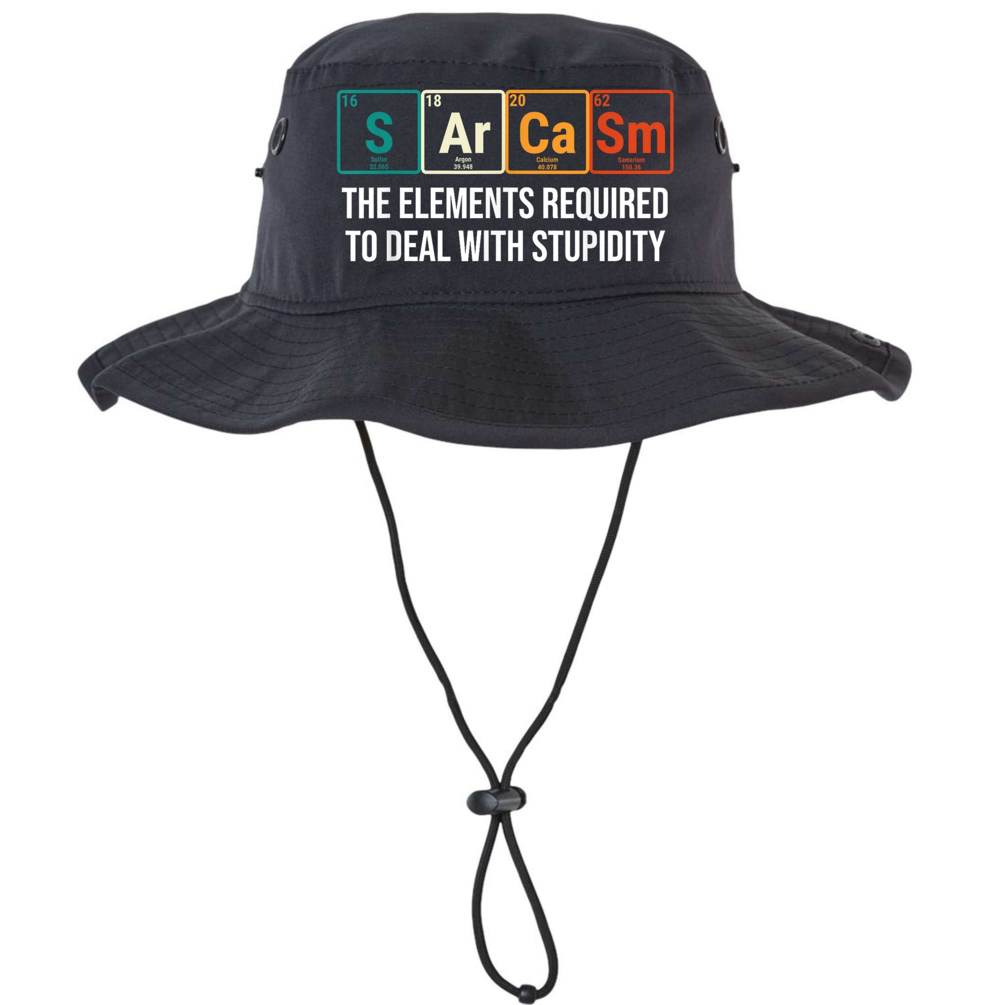 Vintage Sarcasm Elements Stupidity Chemistry Science Bucket Hat