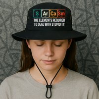 Vintage Sarcasm Elements Stupidity Chemistry Science Bucket Hat