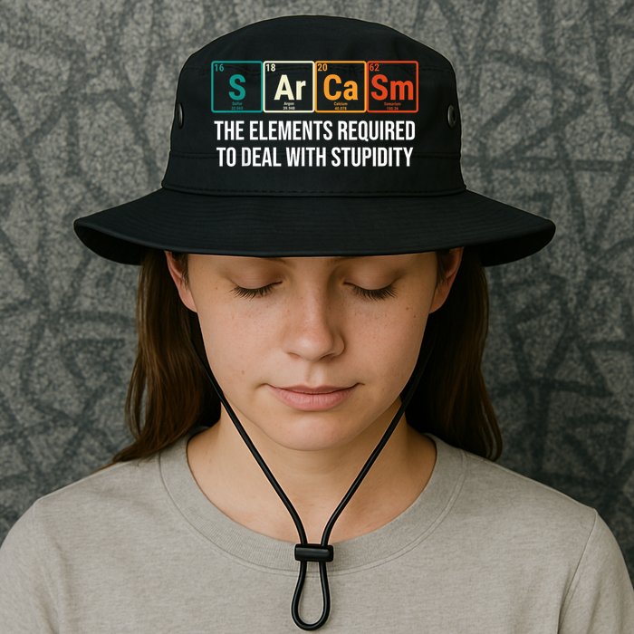 Vintage Sarcasm Elements Stupidity Chemistry Science Bucket Hat