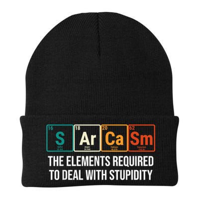 Vintage Sarcasm Elements Stupidity Chemistry Science Beanie