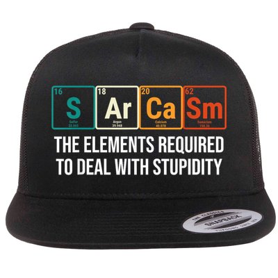 Vintage Sarcasm Elements Stupidity Chemistry Science Flatbill Hat