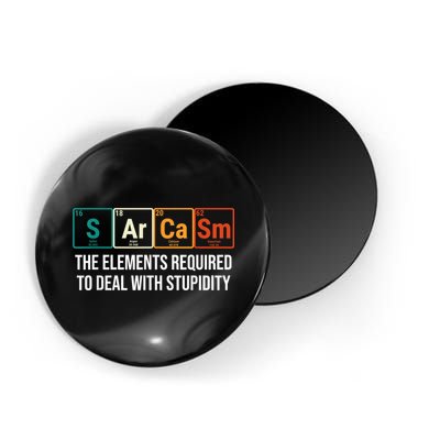 Vintage Sarcasm Elements Stupidity Chemistry Science Magnet