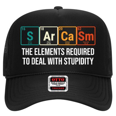 Vintage Sarcasm Elements Stupidity Chemistry Science Trucker Hat