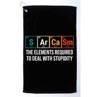 Vintage Sarcasm Elements Stupidity Chemistry Science Golf Towel