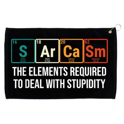 Vintage Sarcasm Elements Stupidity Chemistry Science Grommeted Golf Towel