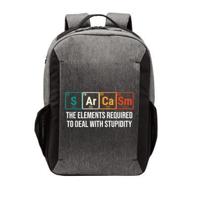 Vintage Sarcasm Elements Stupidity Chemistry Science Vector Backpack