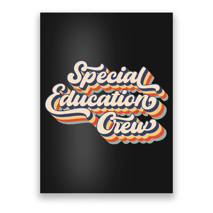 Vintage Special Education Crew Sped Squad Special Ed Teacher Poster