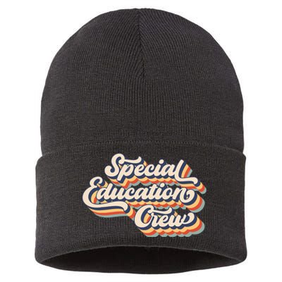 Vintage Special Education Crew Sped Squad Special Ed Teacher Sustainable Knit Beanie