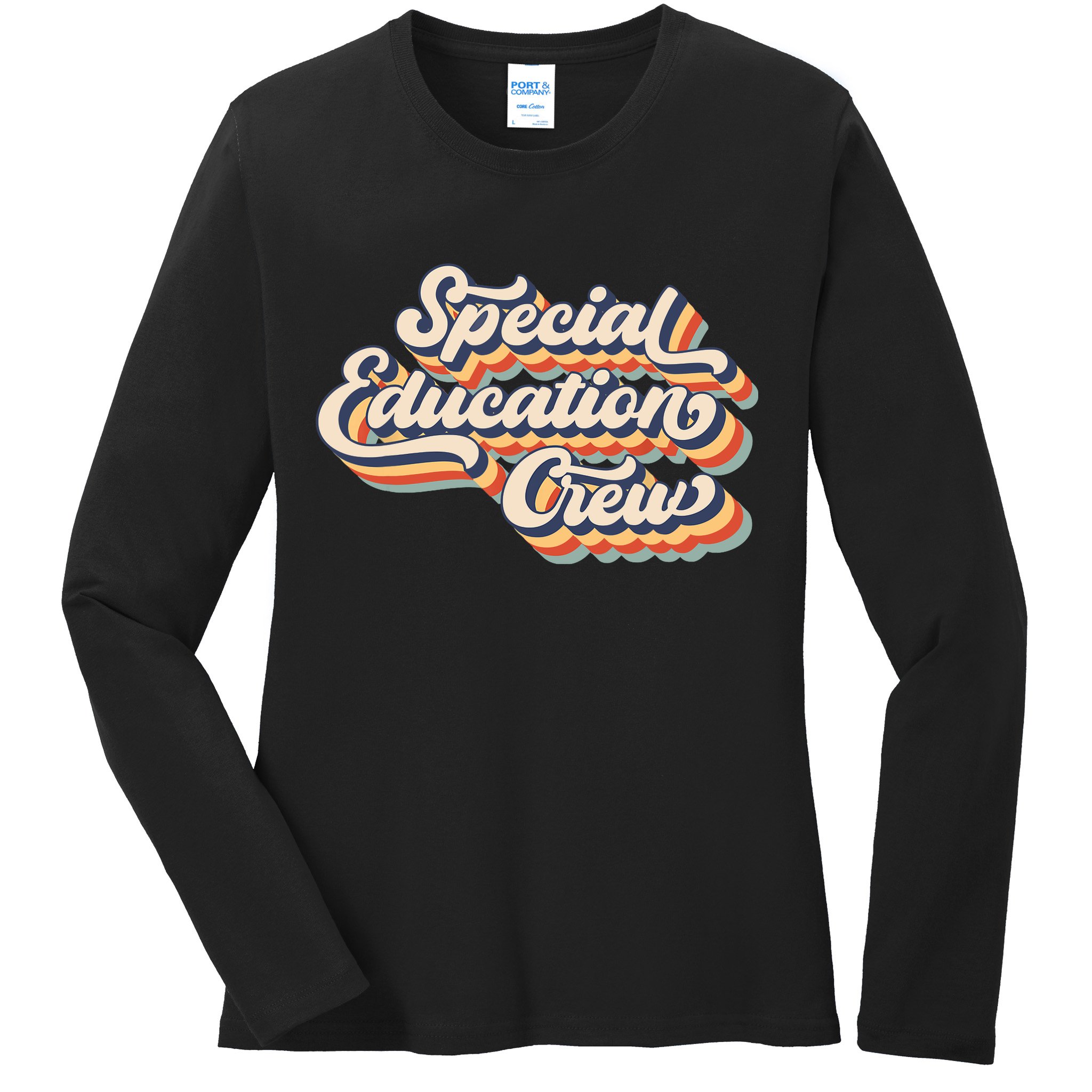 Vintage Special Education Crew Sped Squad Special Ed Teacher Ladies Long Sleeve Shirt