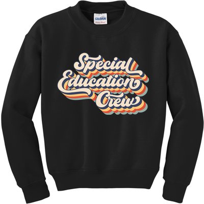 Vintage Special Education Crew Sped Squad Special Ed Teacher Kids Sweatshirt
